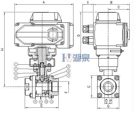 電動絲扣球閥Q911F-16P型號，圖片，原理